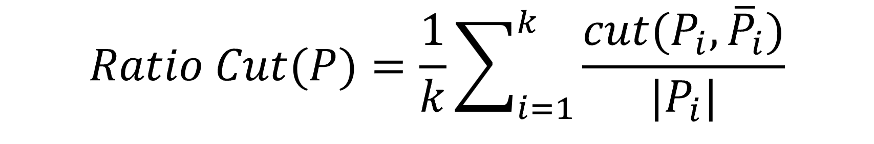 Ratio Cut formula