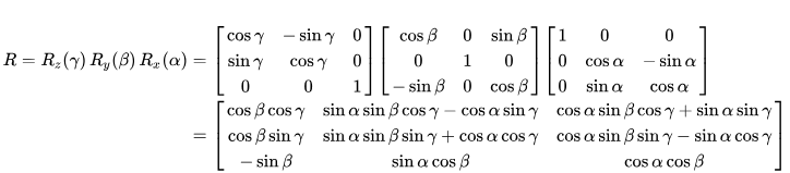 Rotation Matrix XYZ